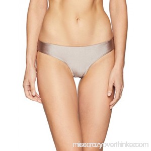 PilyQ Women's Tan Basic Ruched Bikini Bottom Teeny Swimsuit Sandstone B079NLQPWL